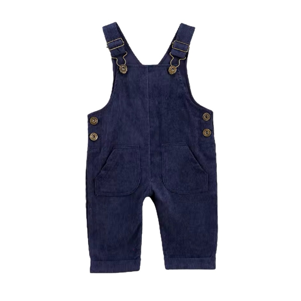 Boy's Navy Corduroy Overalls sizes 6M-2T NWT
